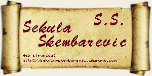 Sekula Škembarević vizit kartica